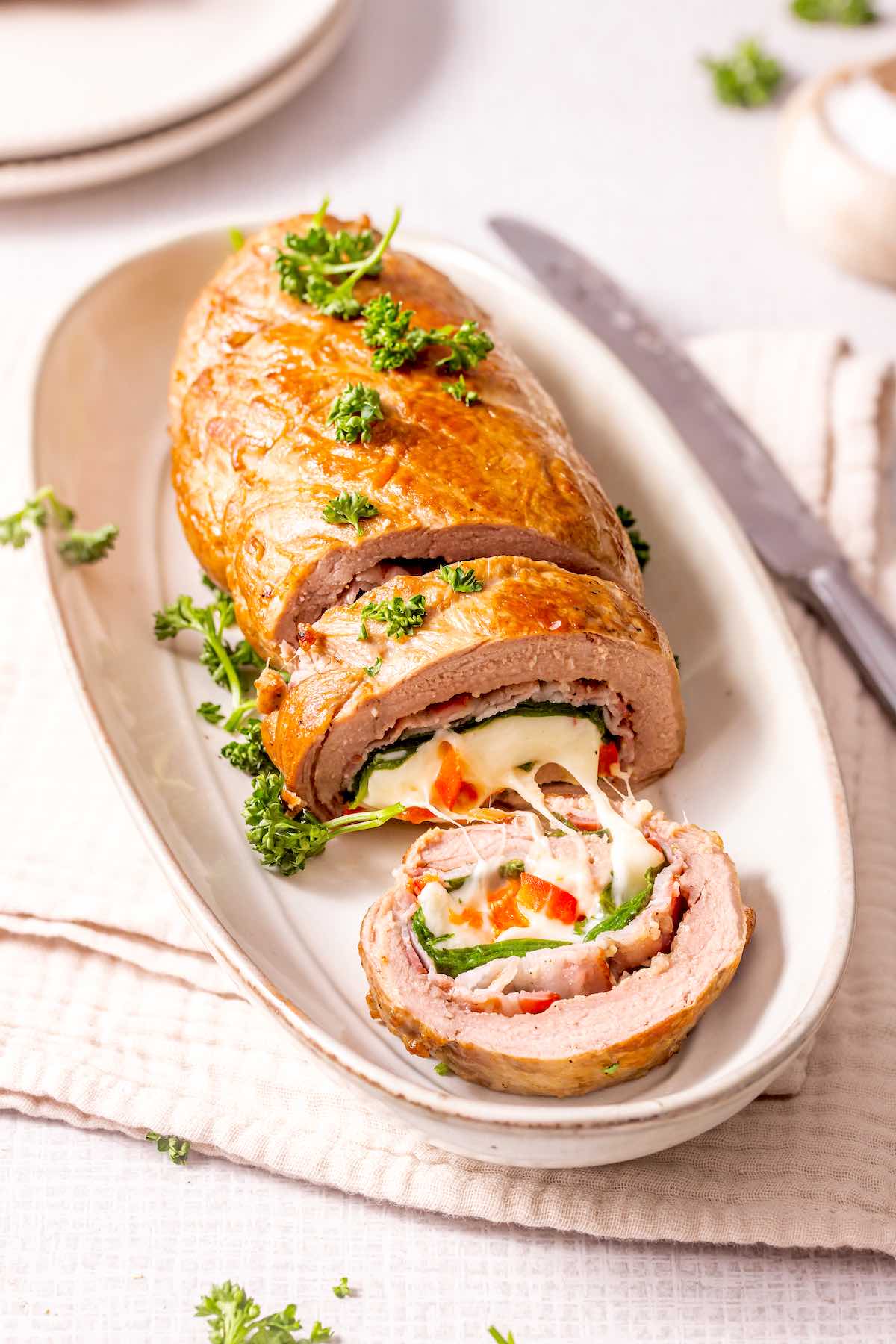 stuffed pork loin.