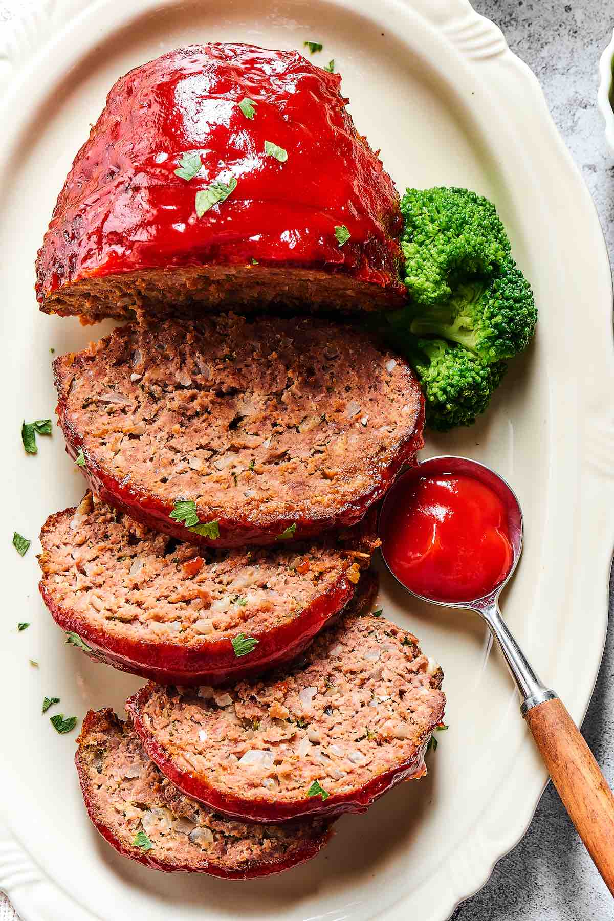 air fryer meatloaf with glaze.