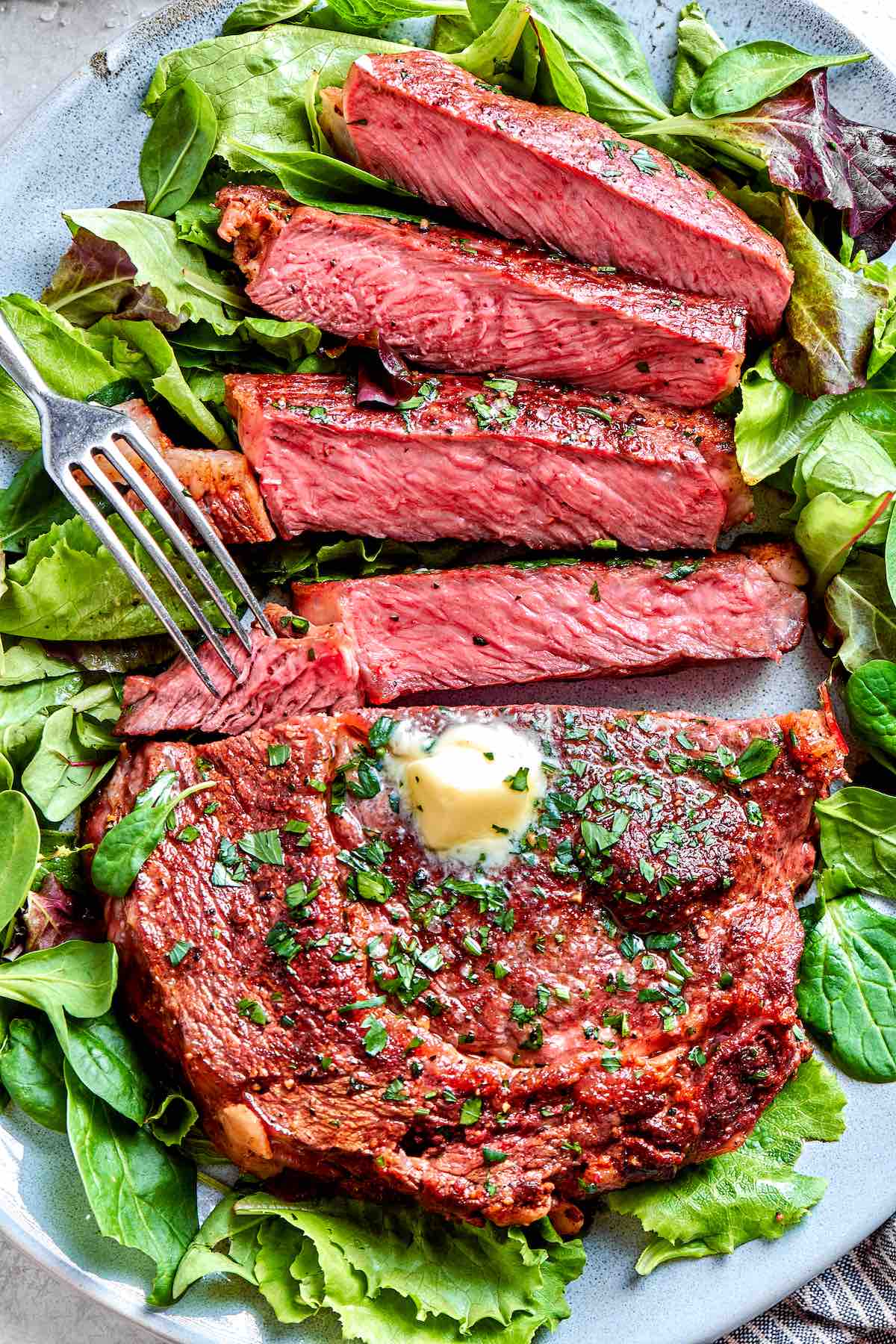 air fried ribeye steak.