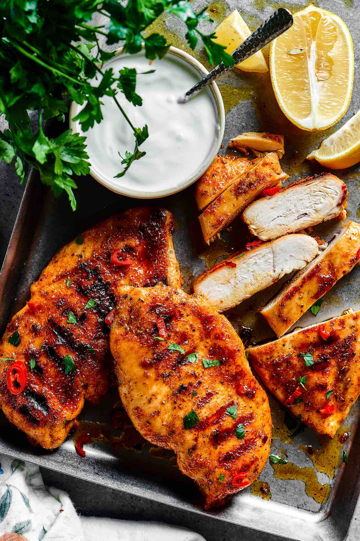 juicy baked chicken breast.