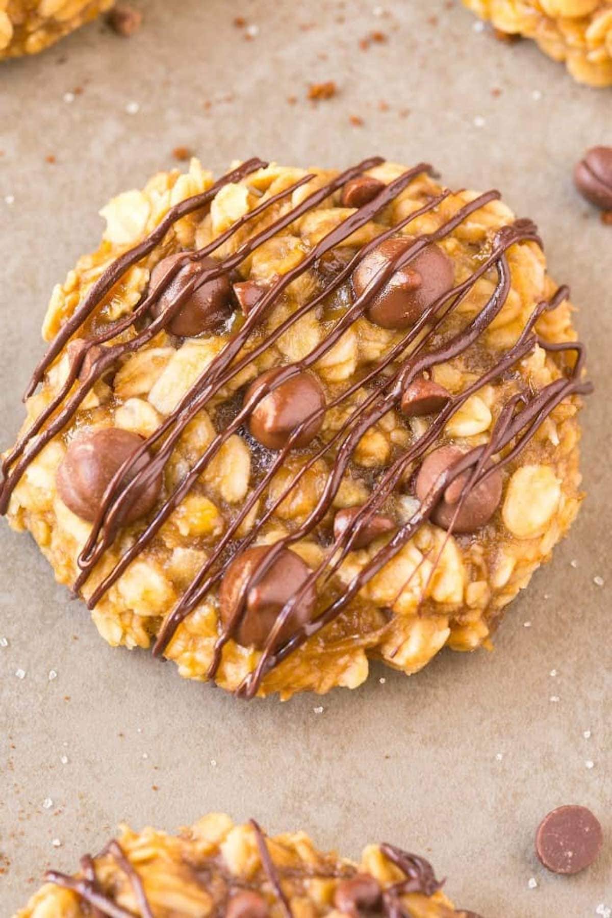 banana bread cookies with chocolate chips.