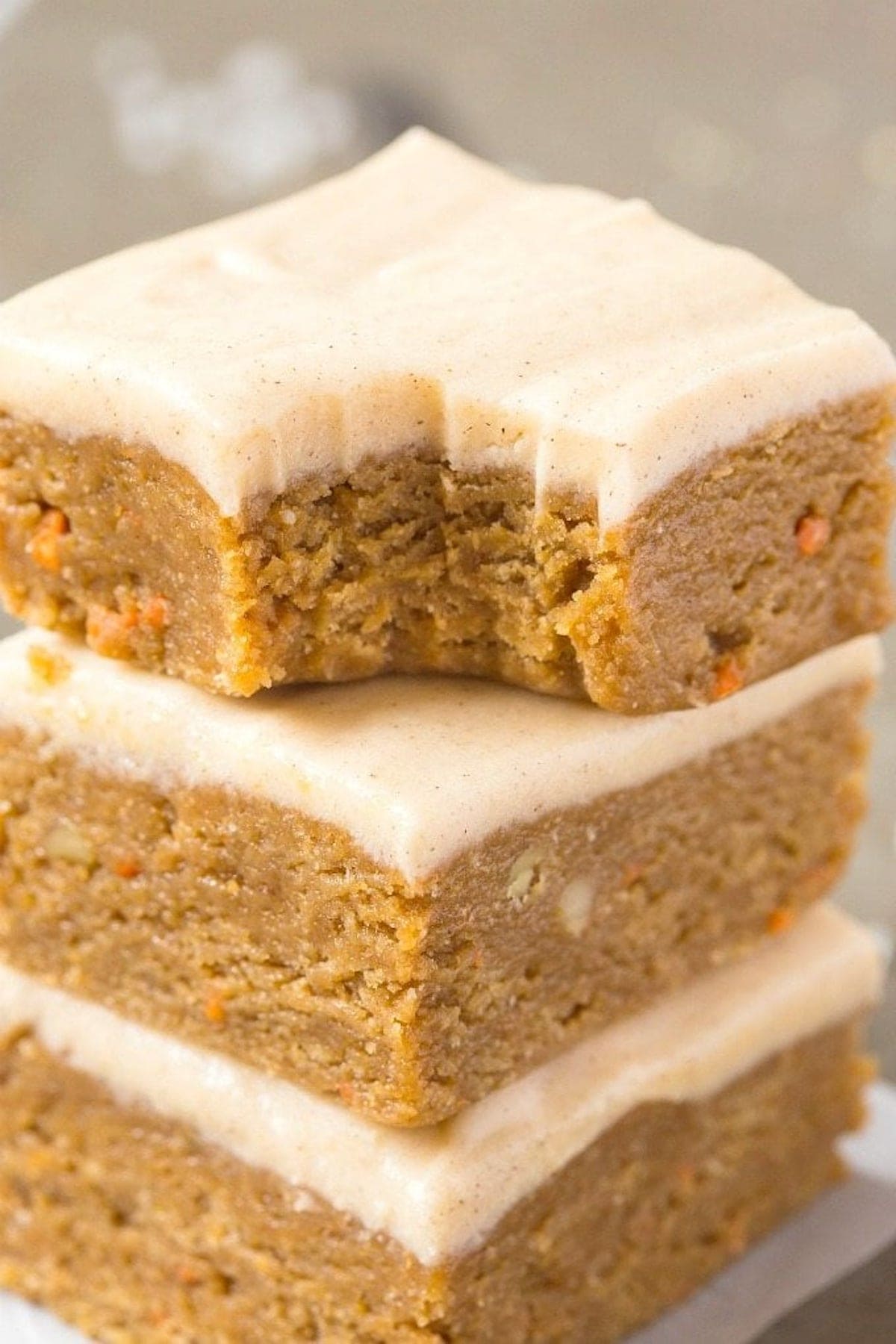 carrot cake bars.