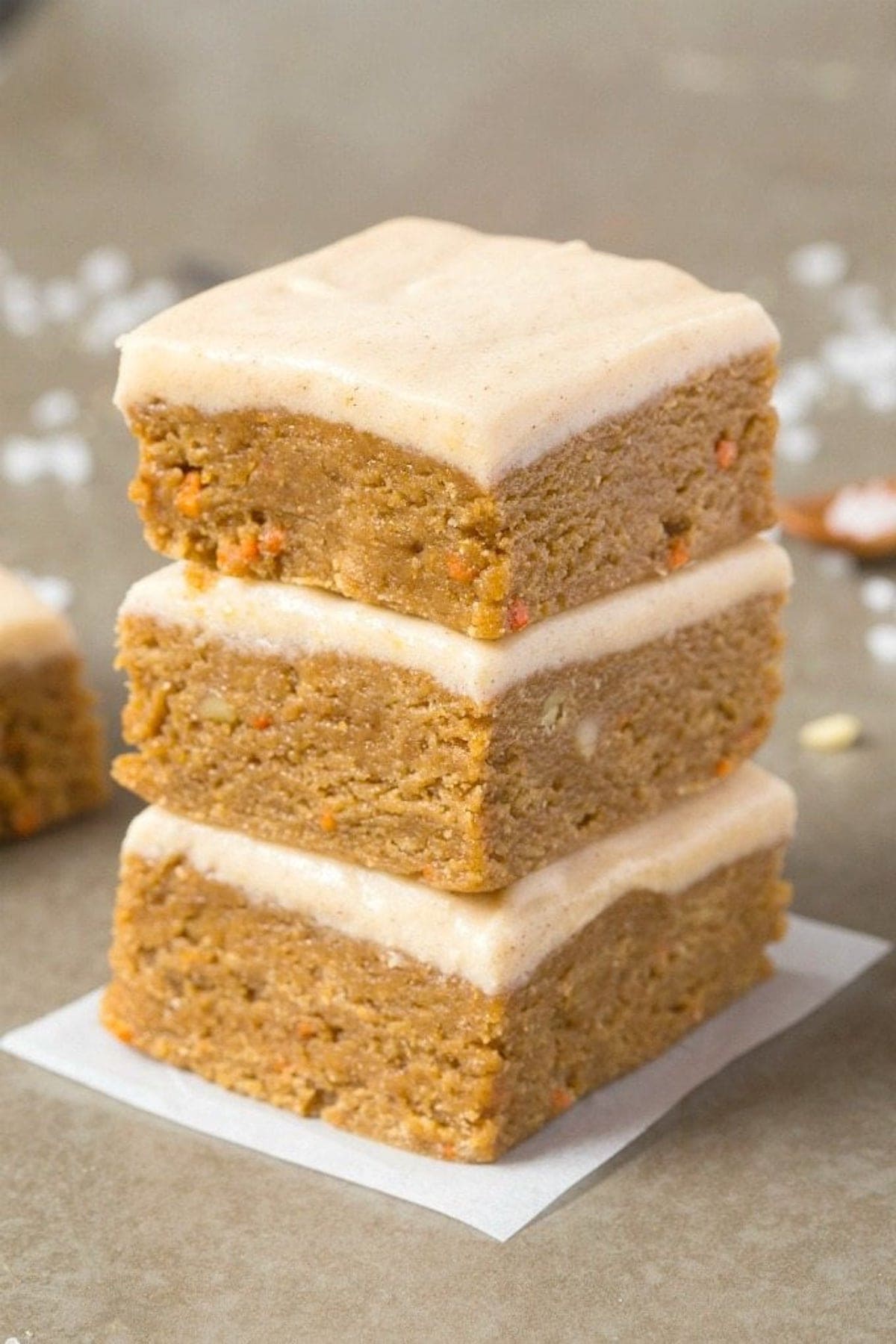 no bake carrot cake bars.