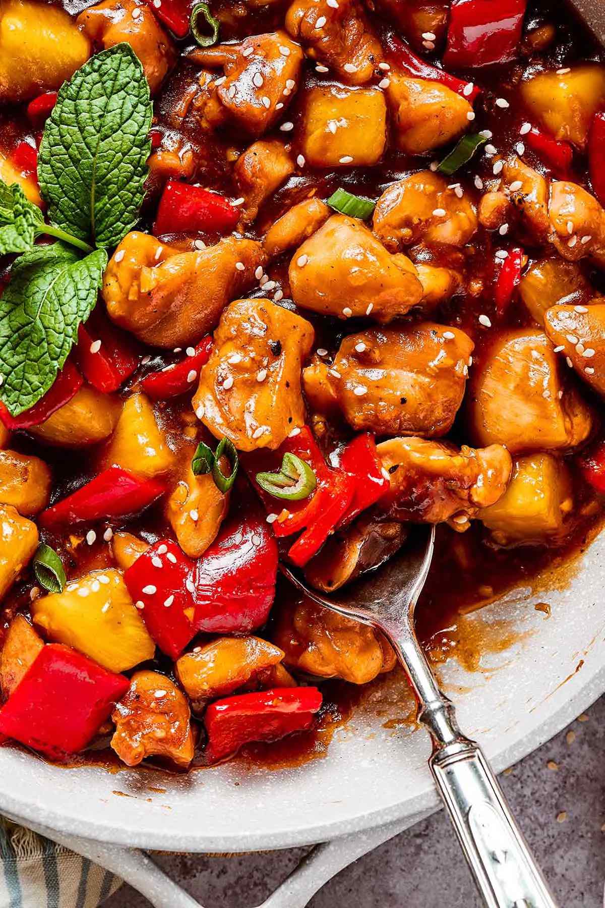 Chinese pineapple chicken.