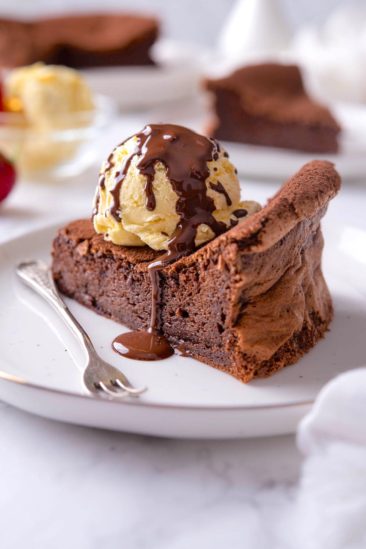 flourless chocolate cake.