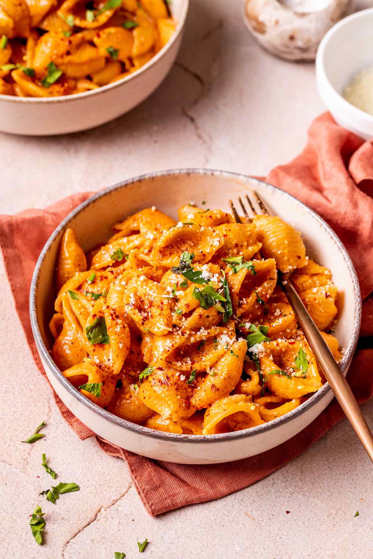 bowl of Gigi Hadid pasta.