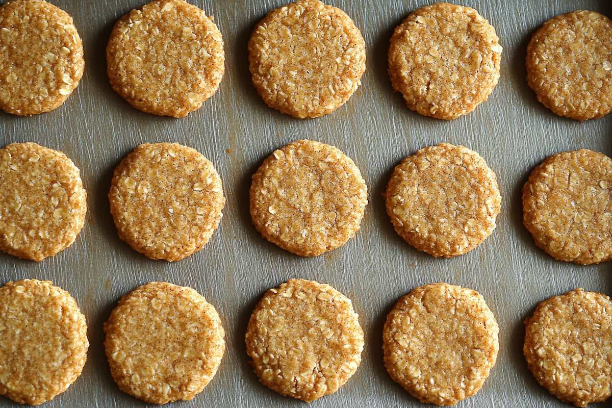 unbaked cookies on a baking sheet.