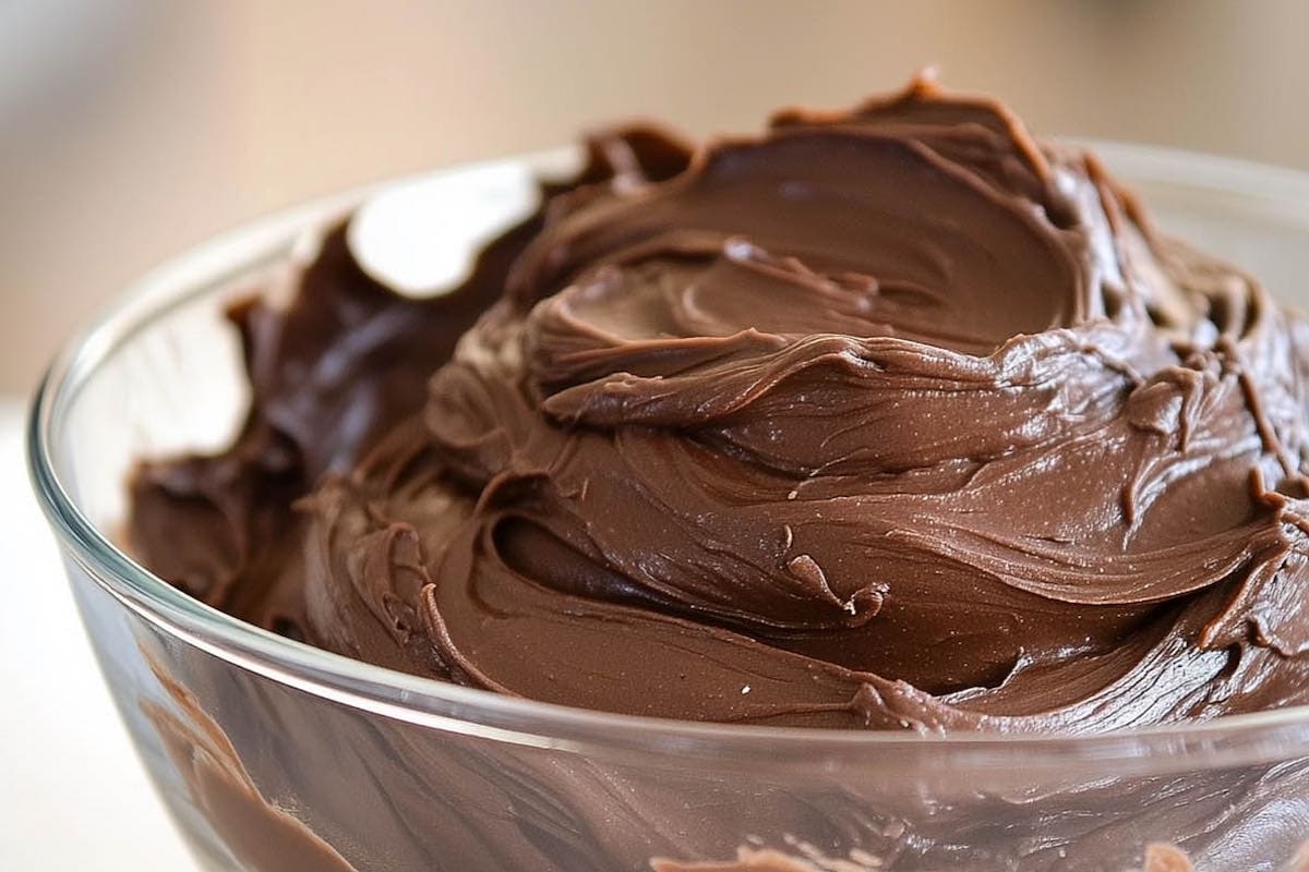 homemade healthy frosting in a bowl.