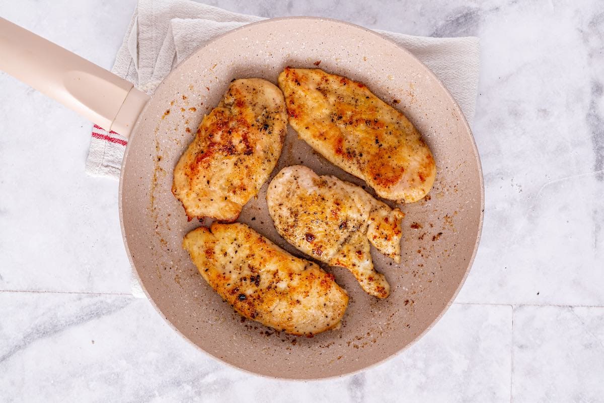 pan-seared chicken fillets.