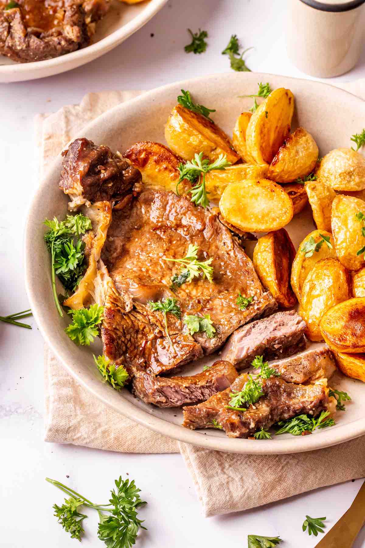 sliced Instant Pot steak.