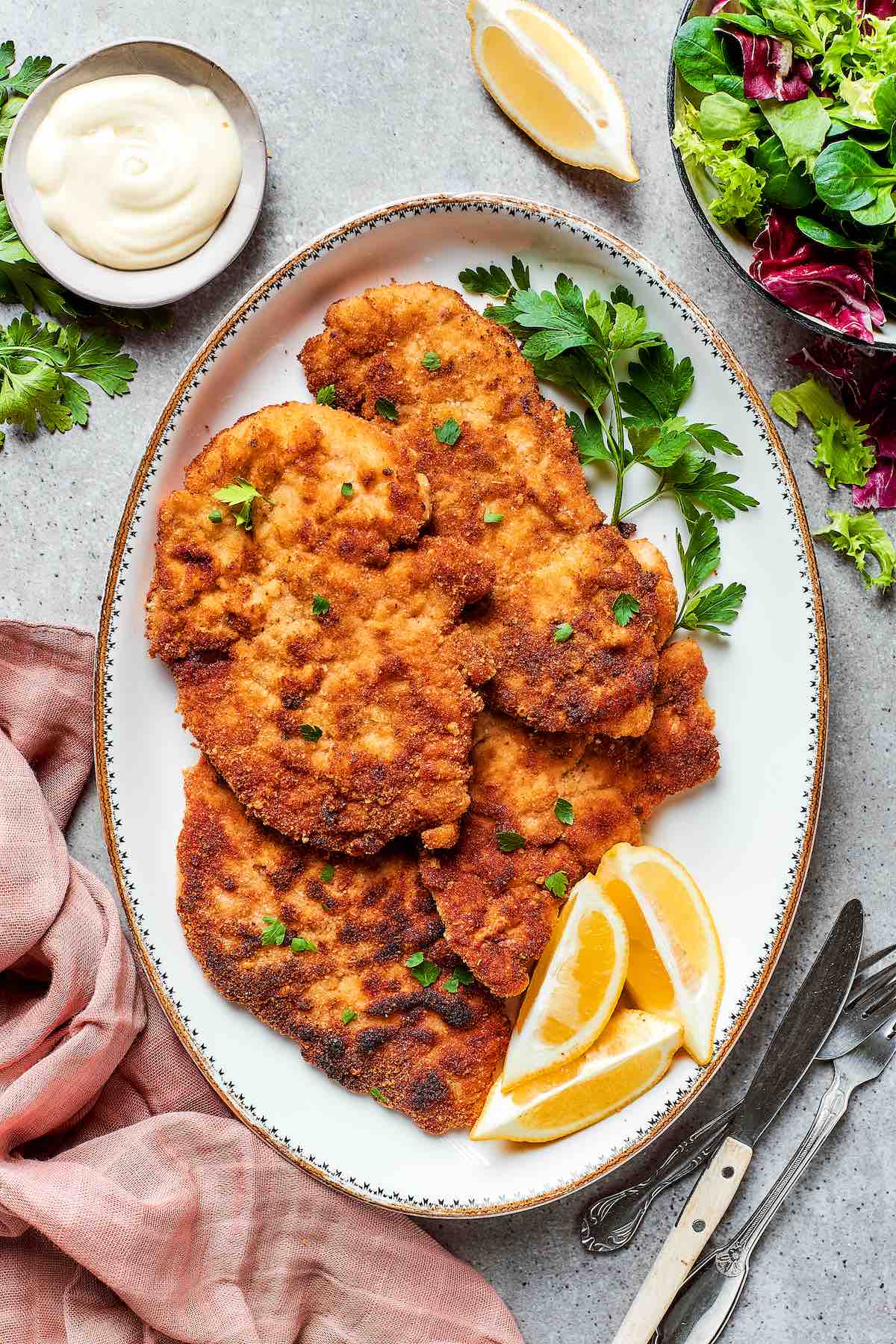 parmesan crusted chicken.