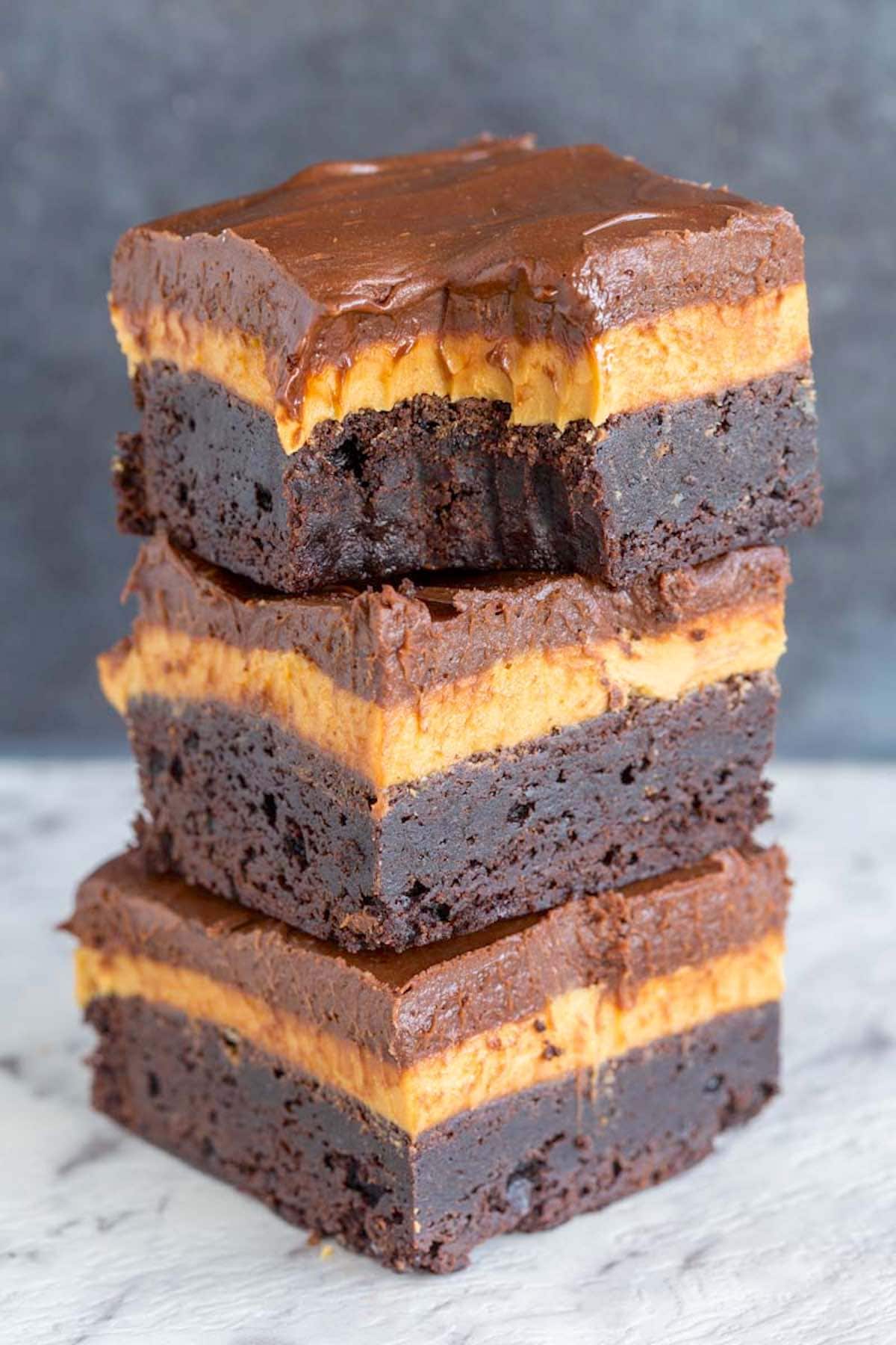 chocolate peanut butter brownies.