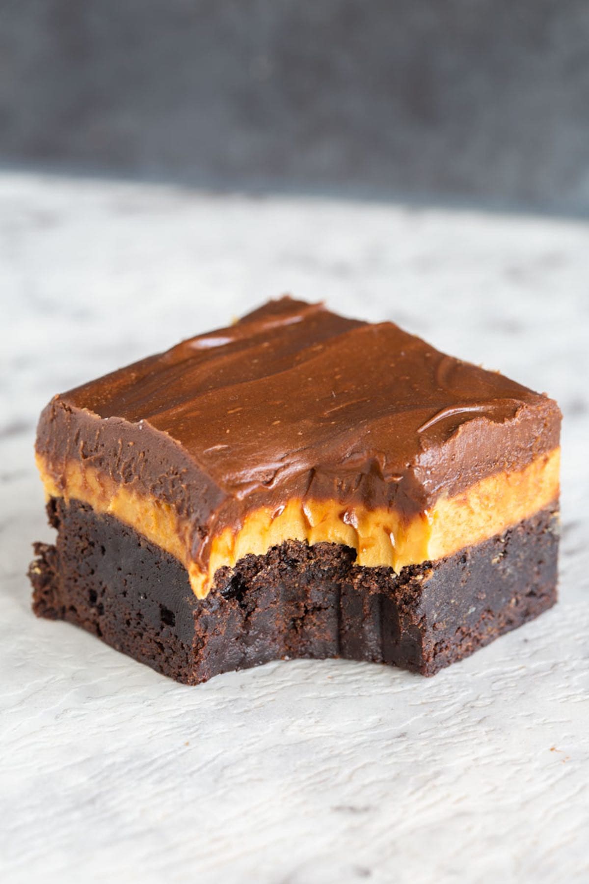 homemade peanut butter brownie.