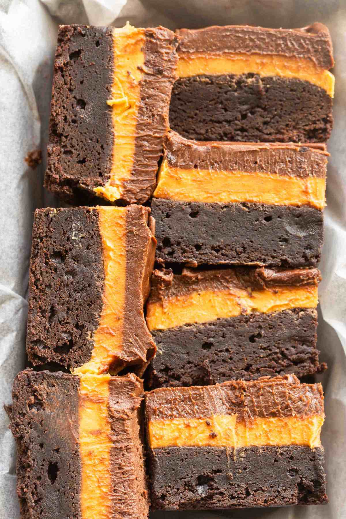 peanut butter brownies with frosting.