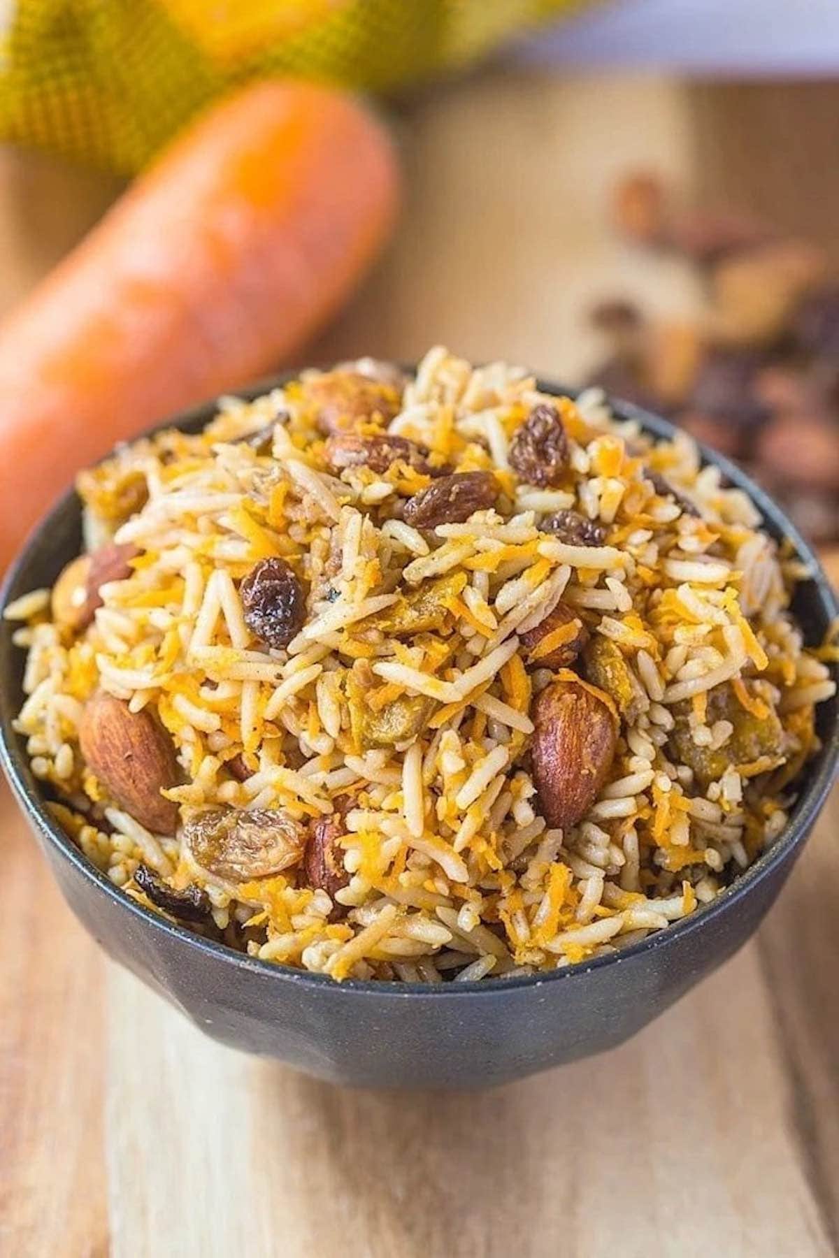 homemade rice salad in a bowl.