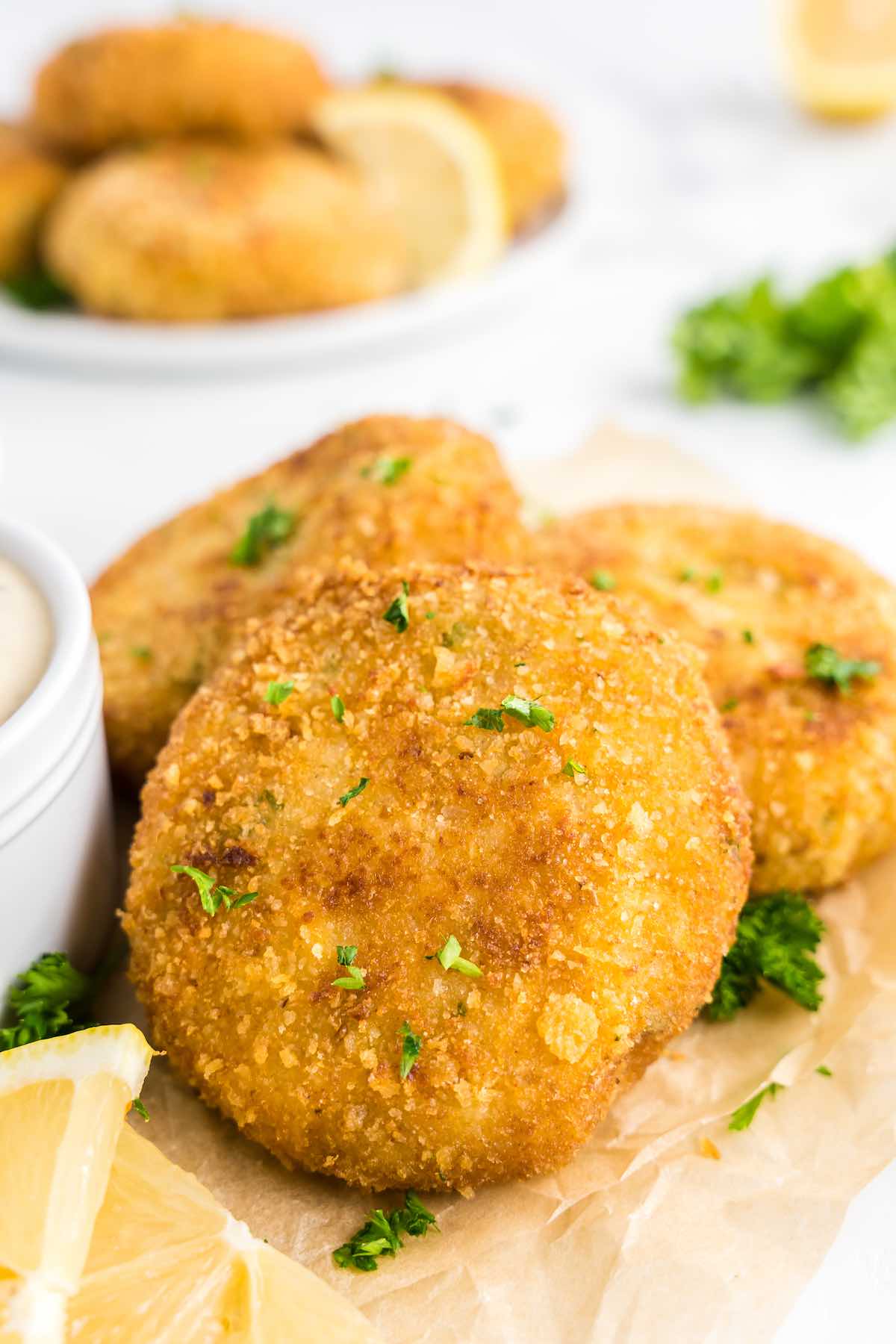 salmon croquettes.