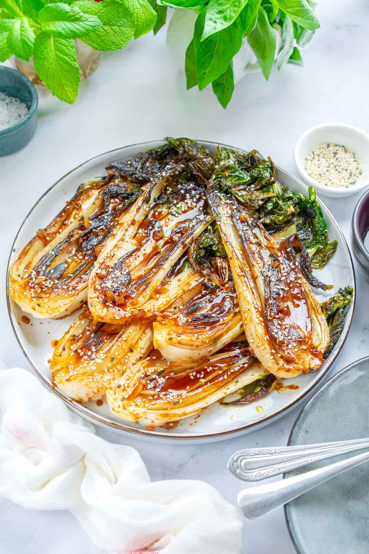 sauteed bok choy.