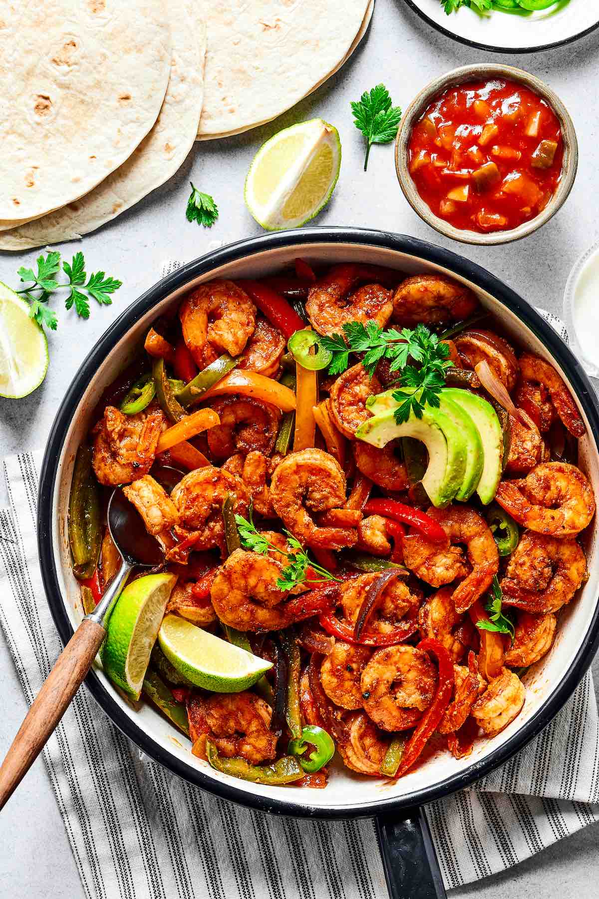 shrimp fajitas.