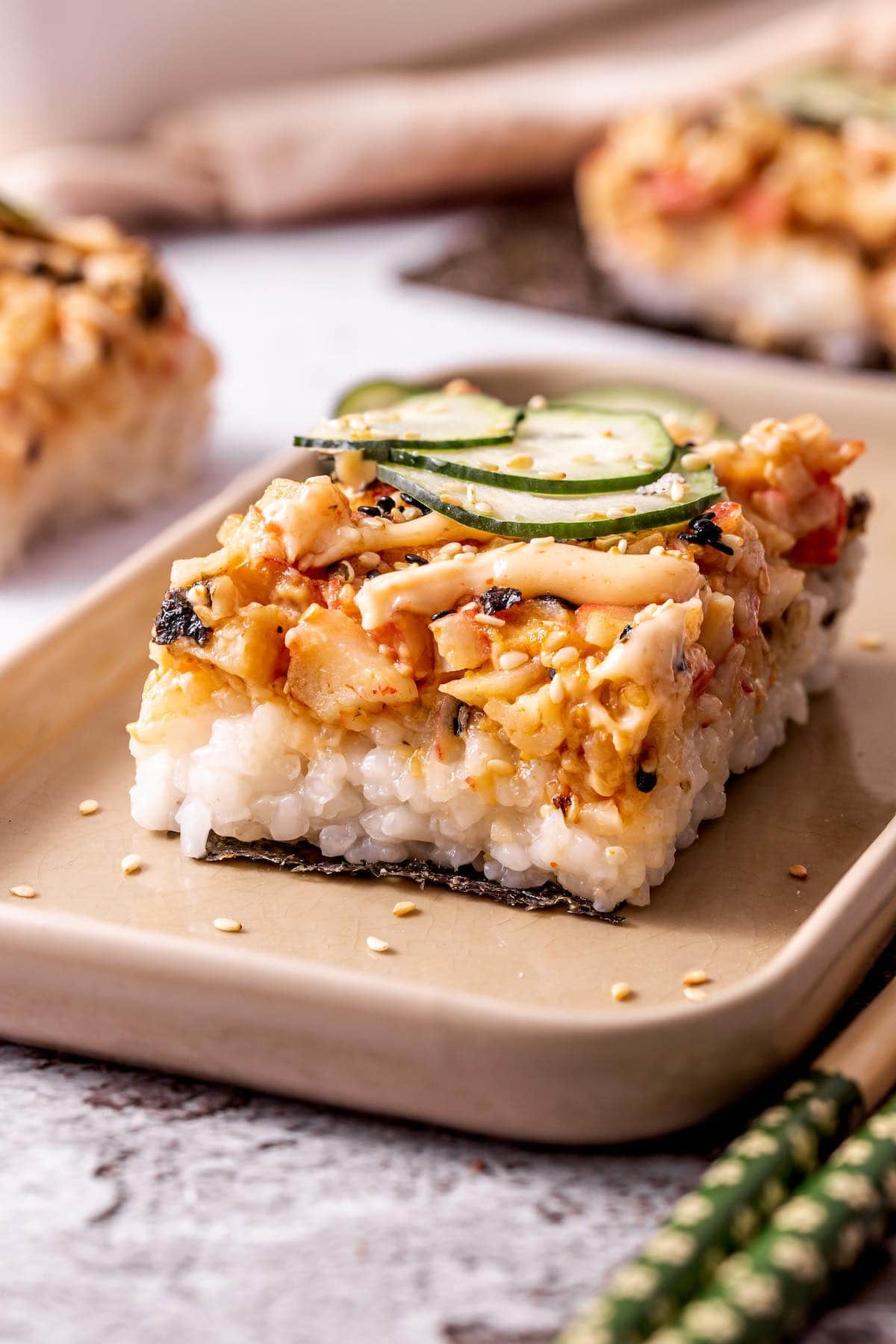 salmon sushi bake.