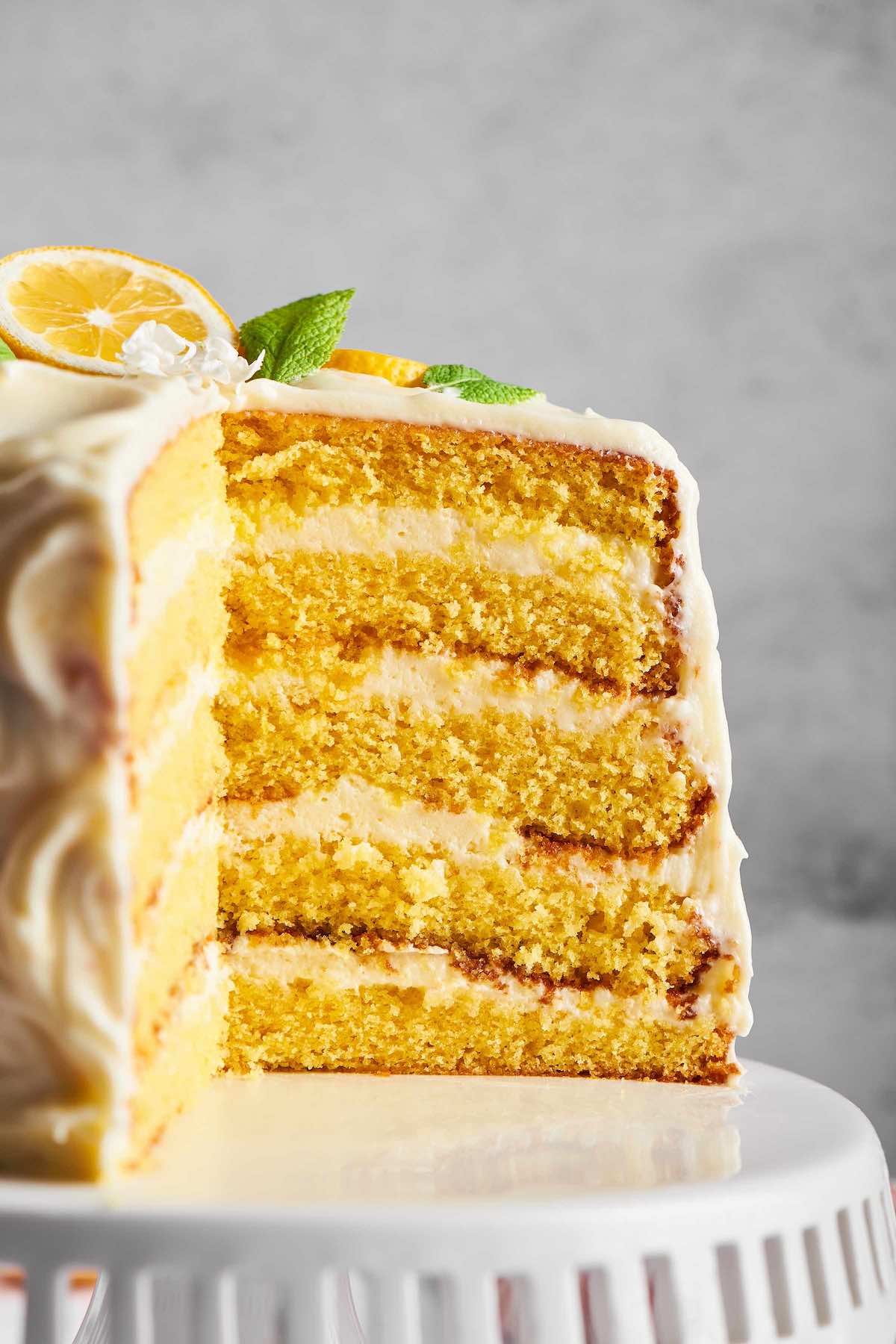 vegan lemon layer cake.