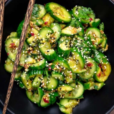 Asian cucumber salad recipe.