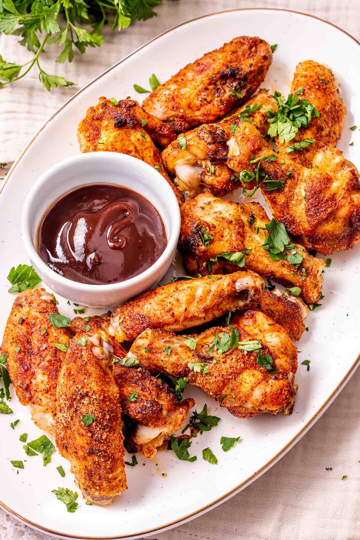 baked chicken wings.