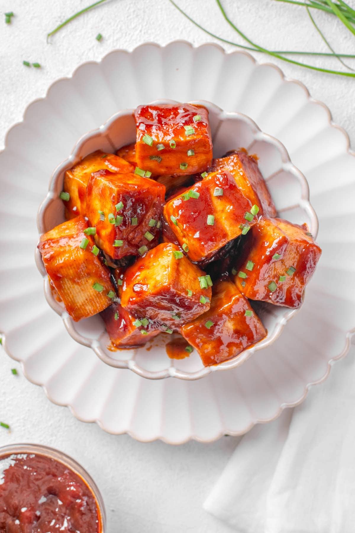 homemade bbq tofu.