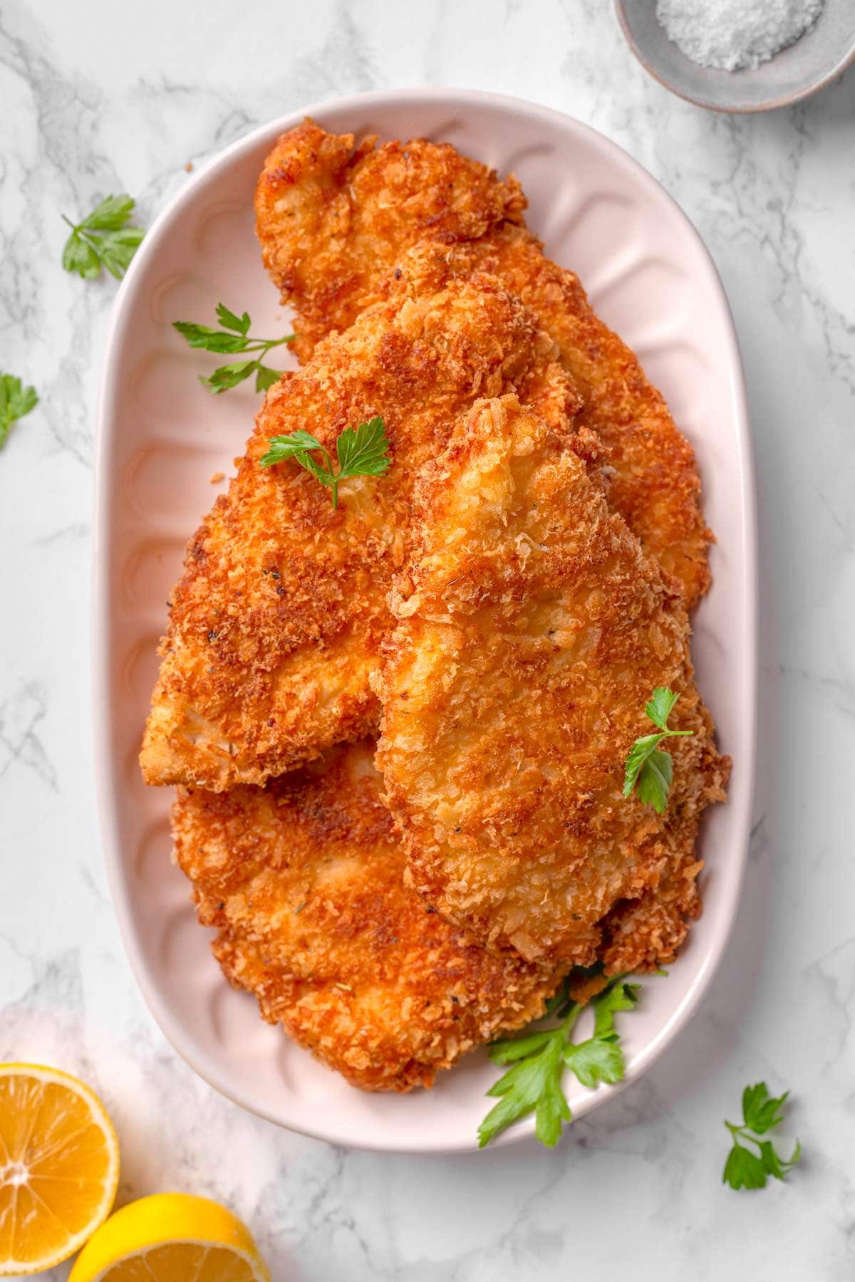 crispy chicken cutlets.