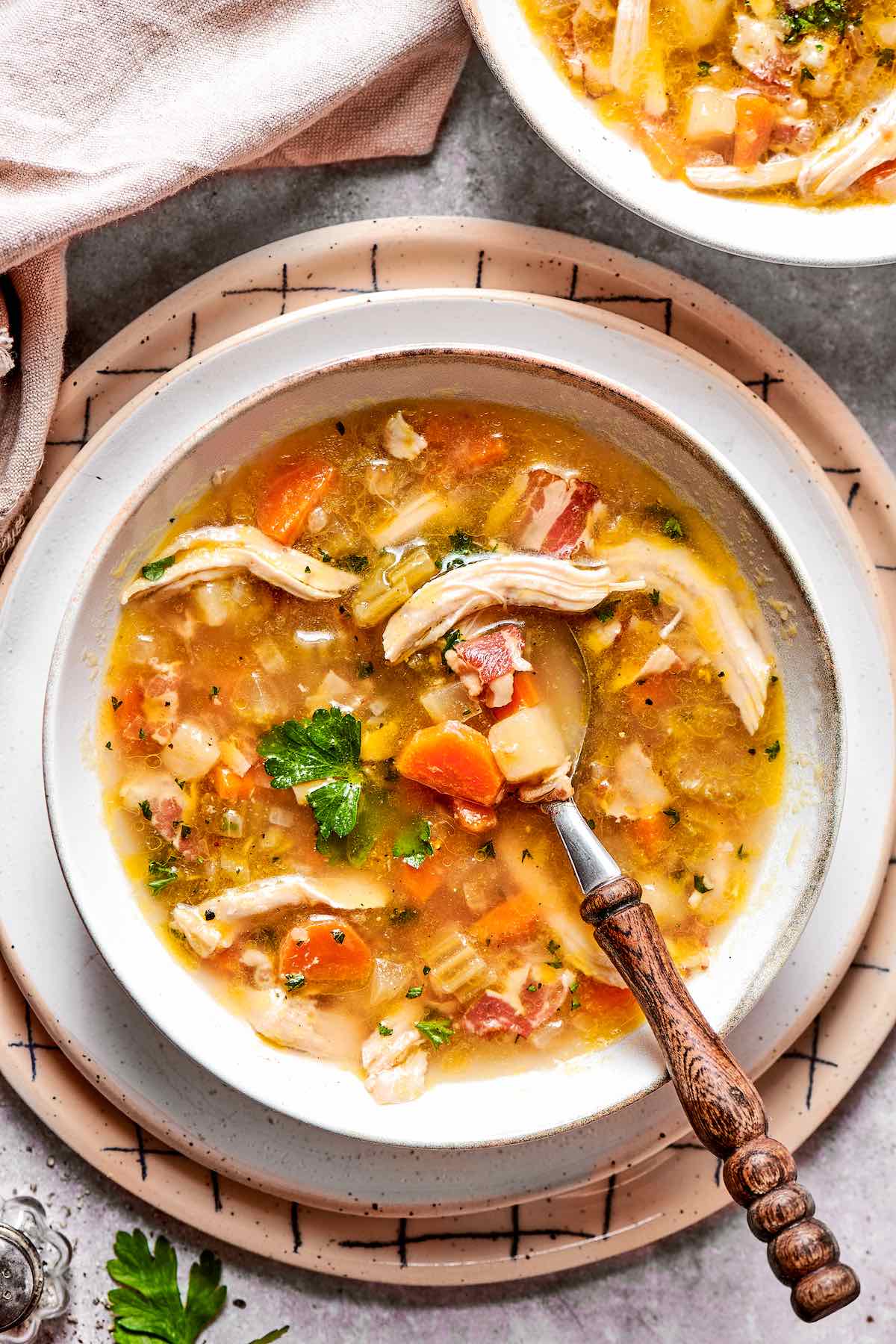 chicken and potato soup.