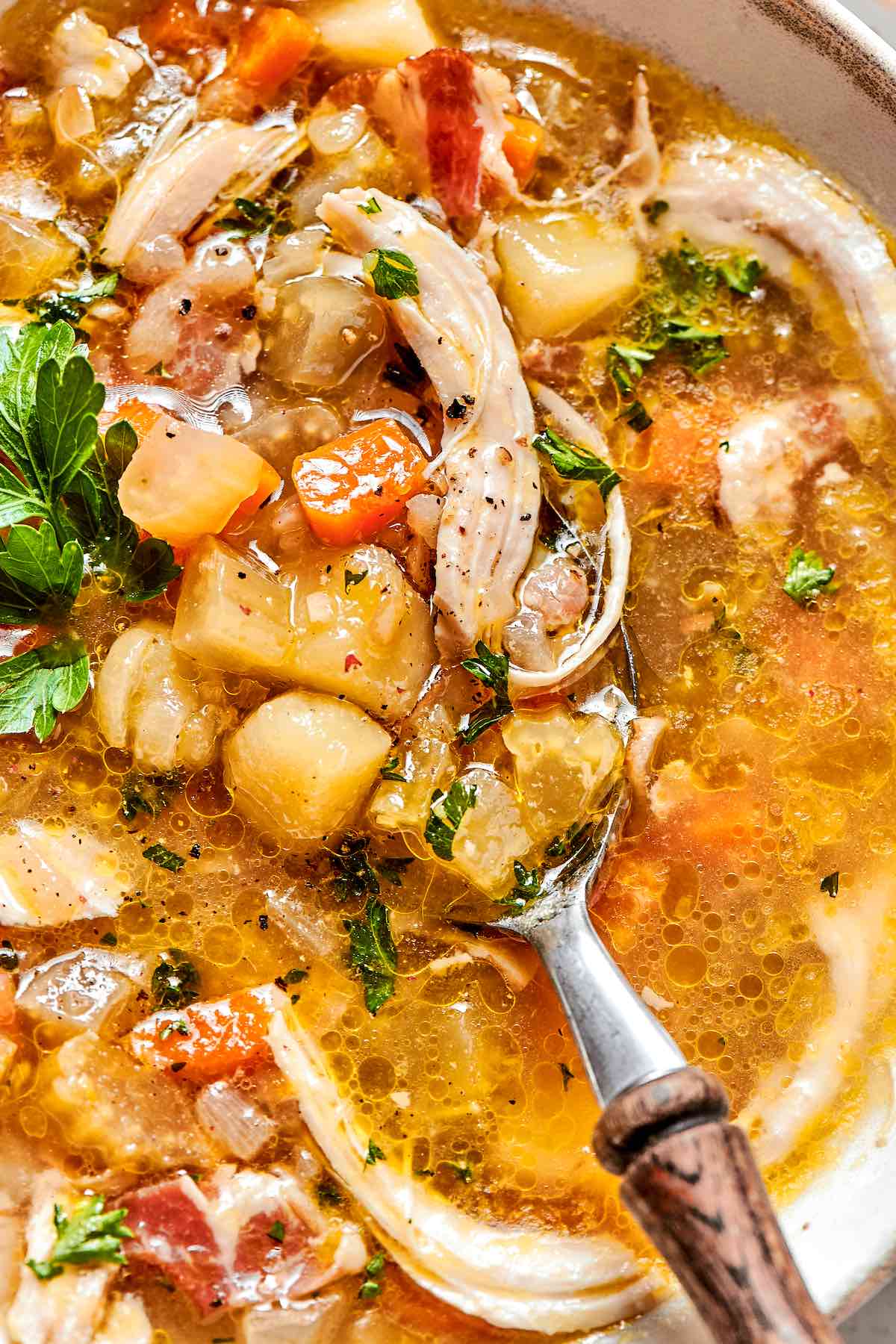 potato chicken soup.