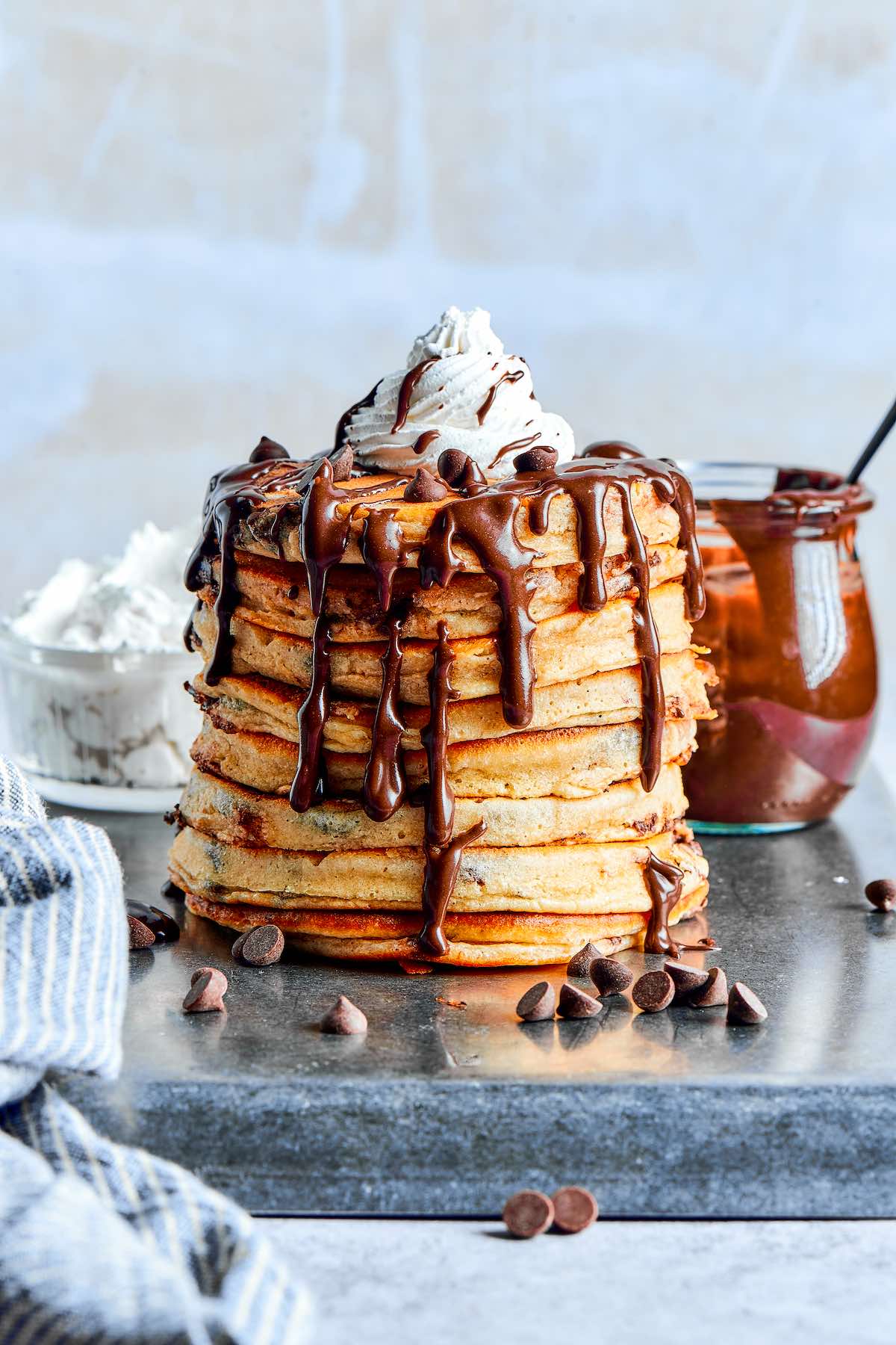 chocolate chip pancakes.