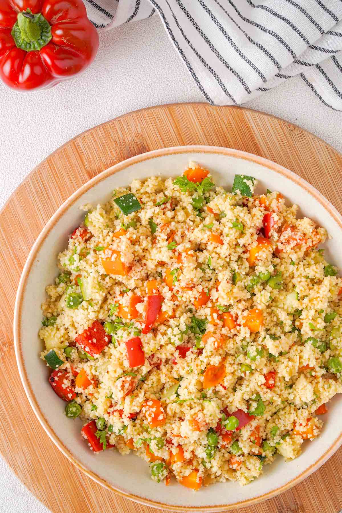 bowl of perfectly cooked couscous.