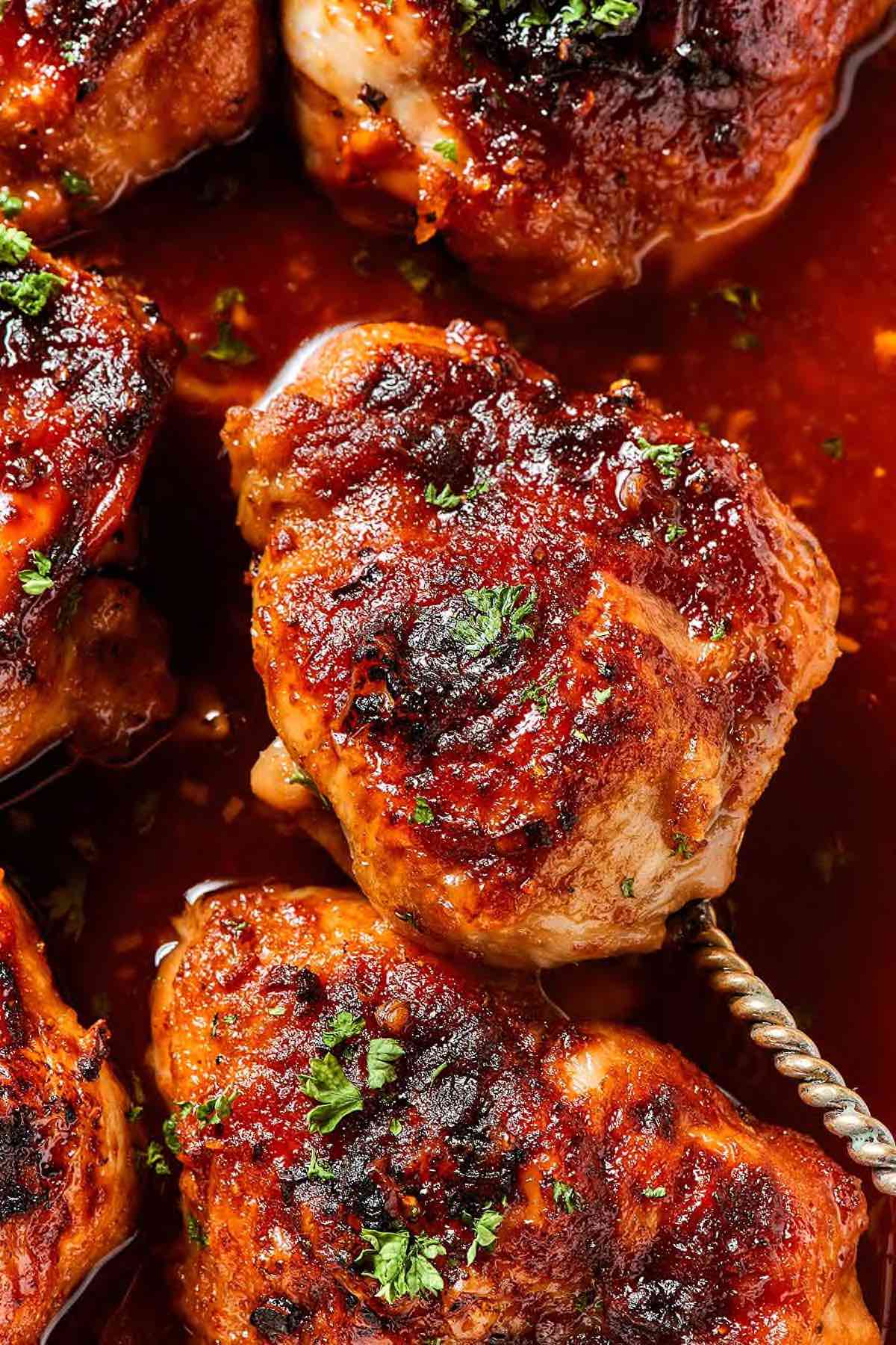 honey garlic chicken thighs.