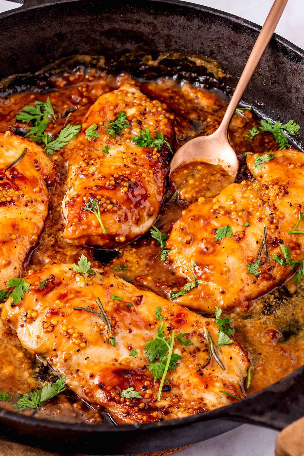 honey mustard chicken.