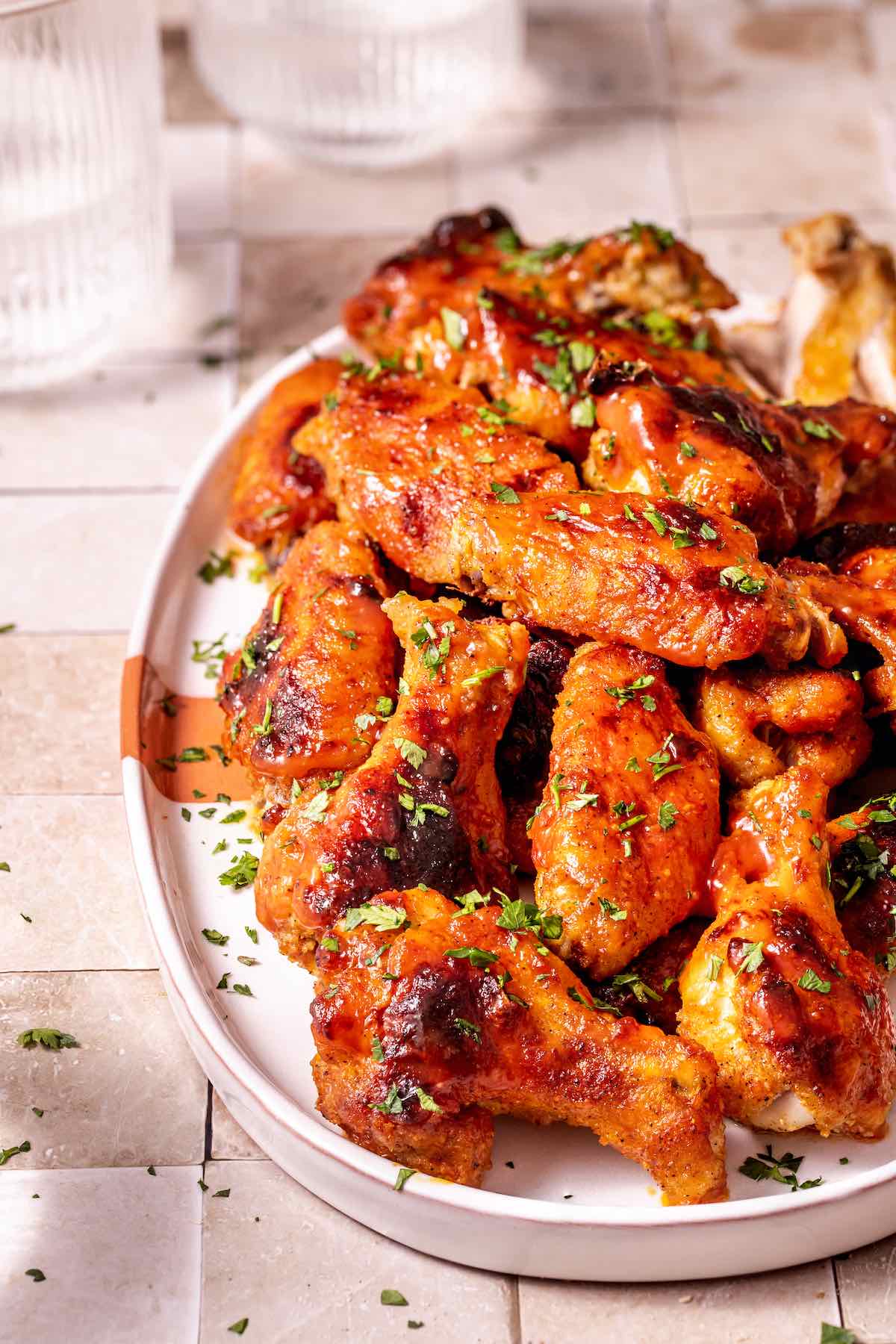 baked hot wings.