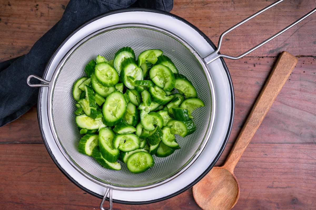 crushed cucumbers.