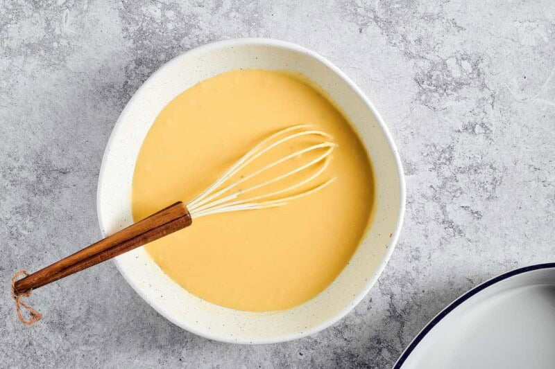 whipped egg mixture.