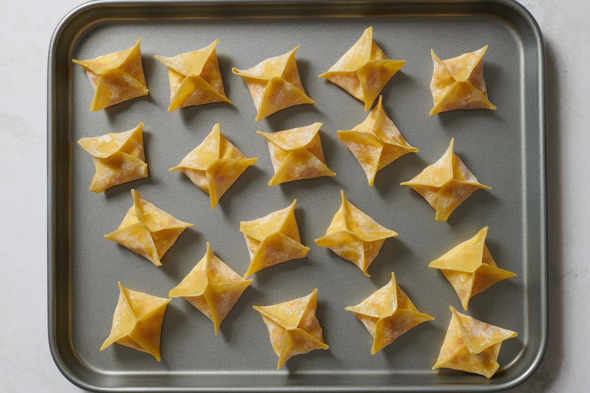 shaped crab rangoons.