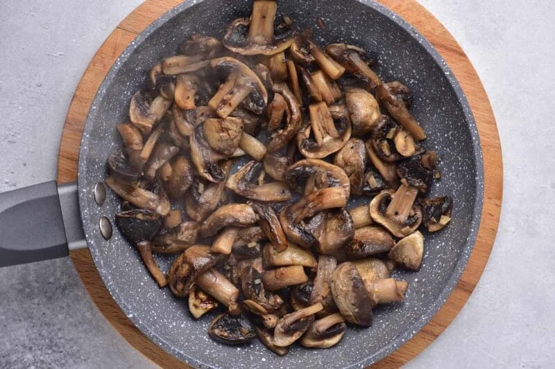 skillet cooked mushrooms.