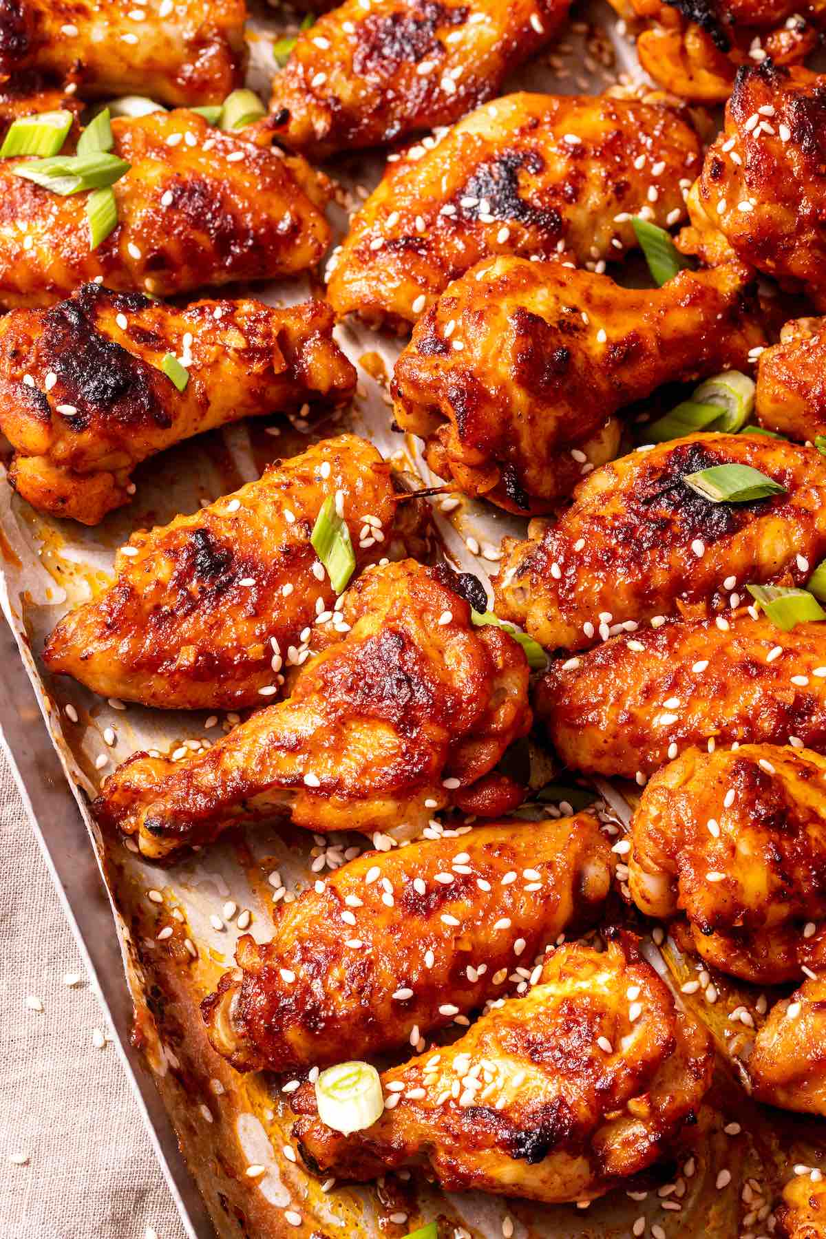 baked Korean chicken wings.