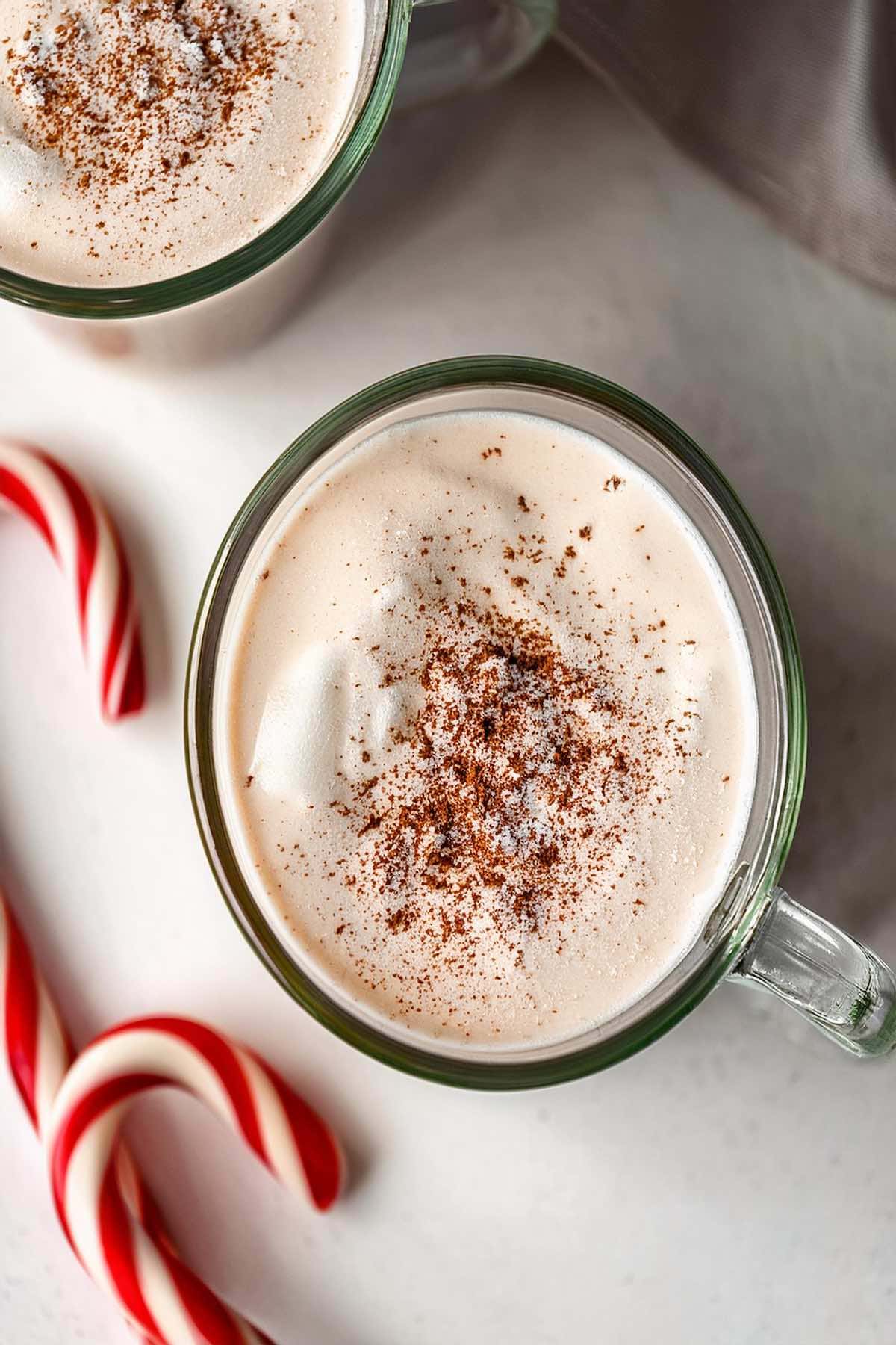 peppermint mocha with whipped cream.