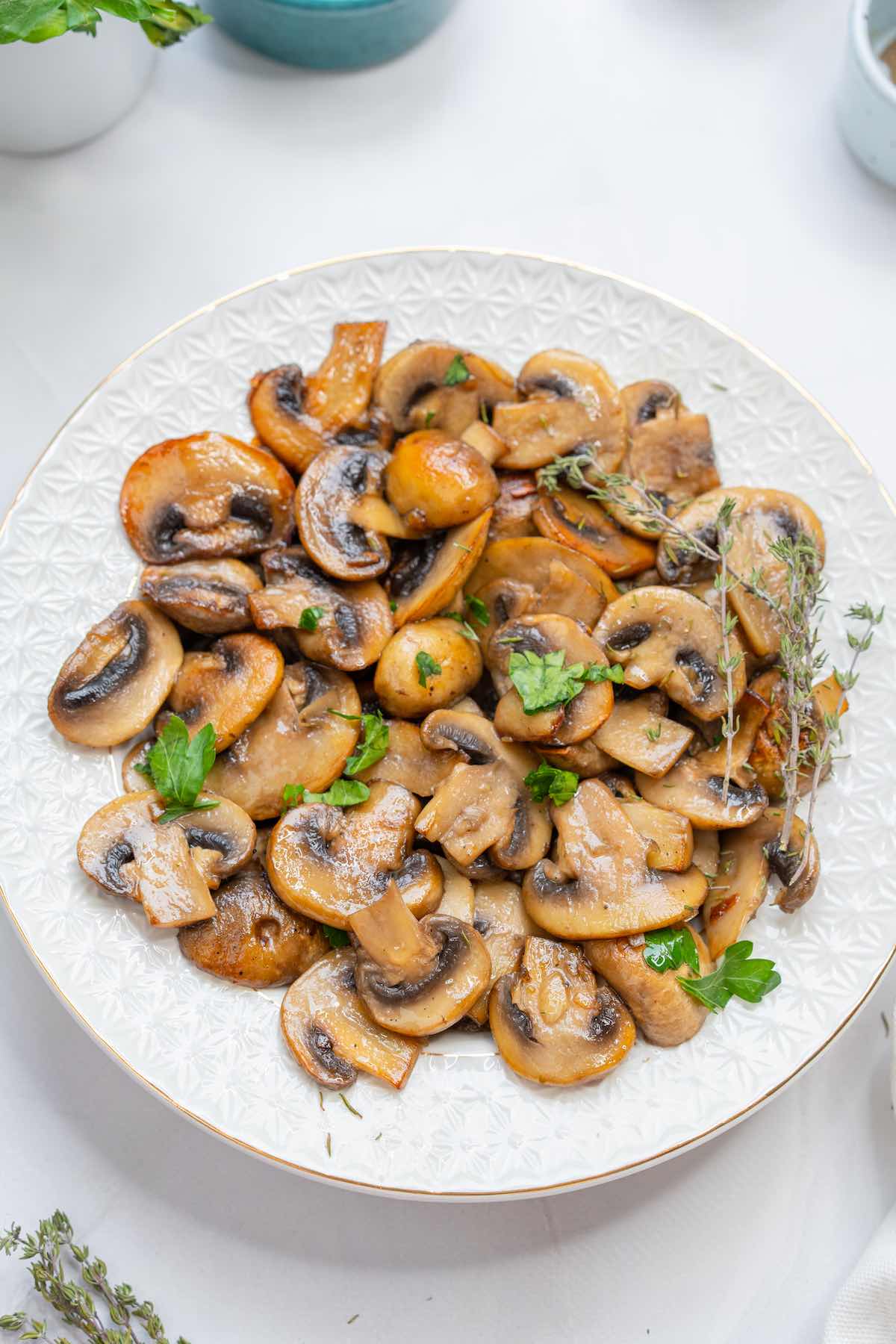 sauteed mushrooms with fresh herbs.