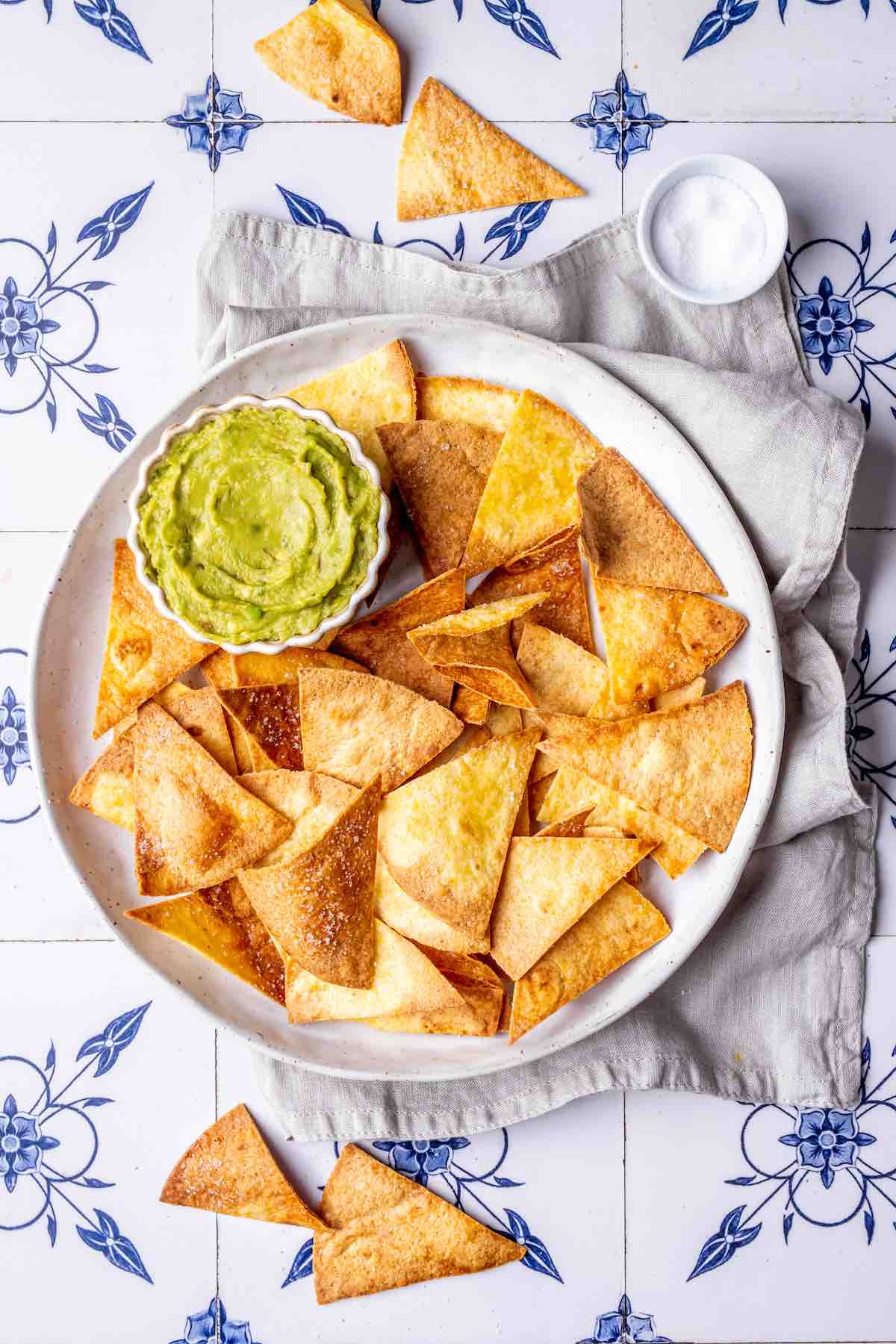 air fried tortilla chips.