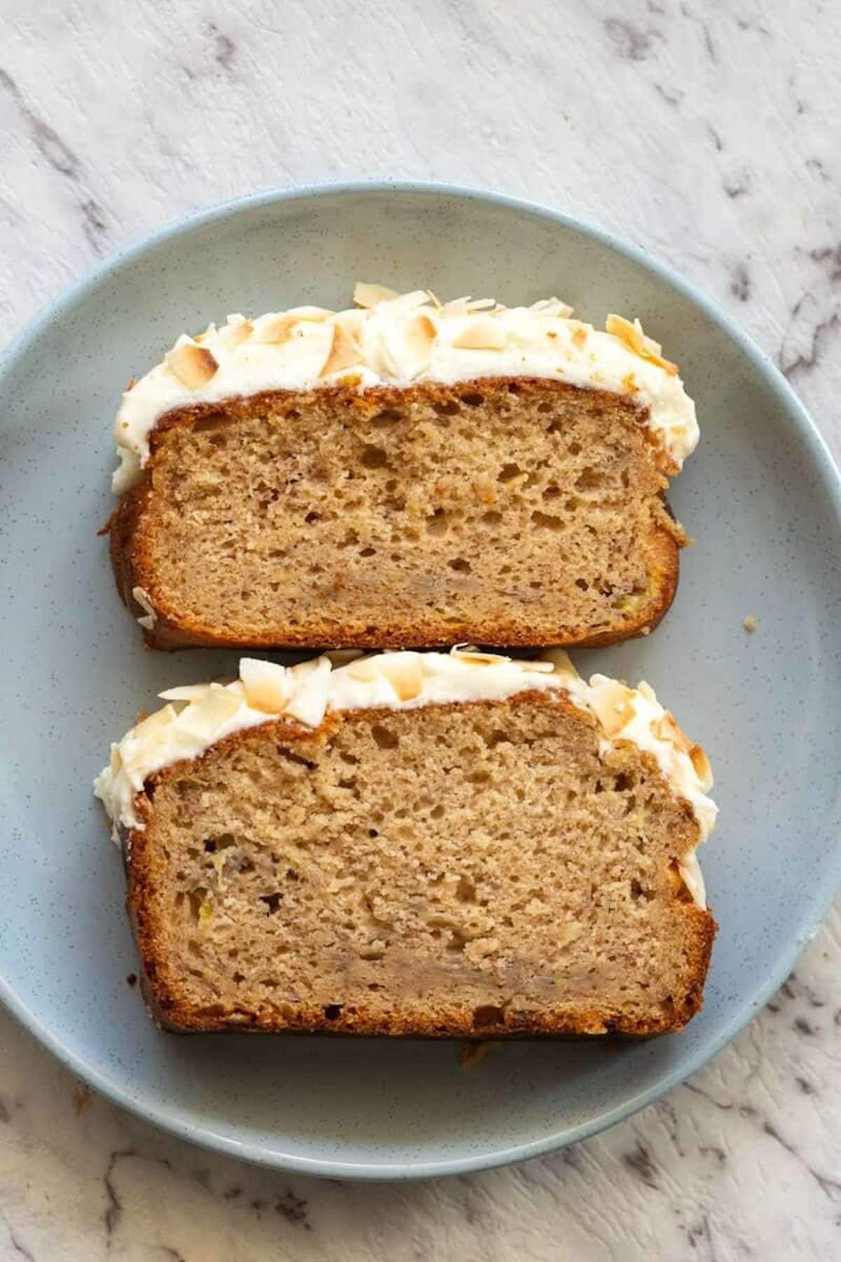 banana bread with coconut flour.