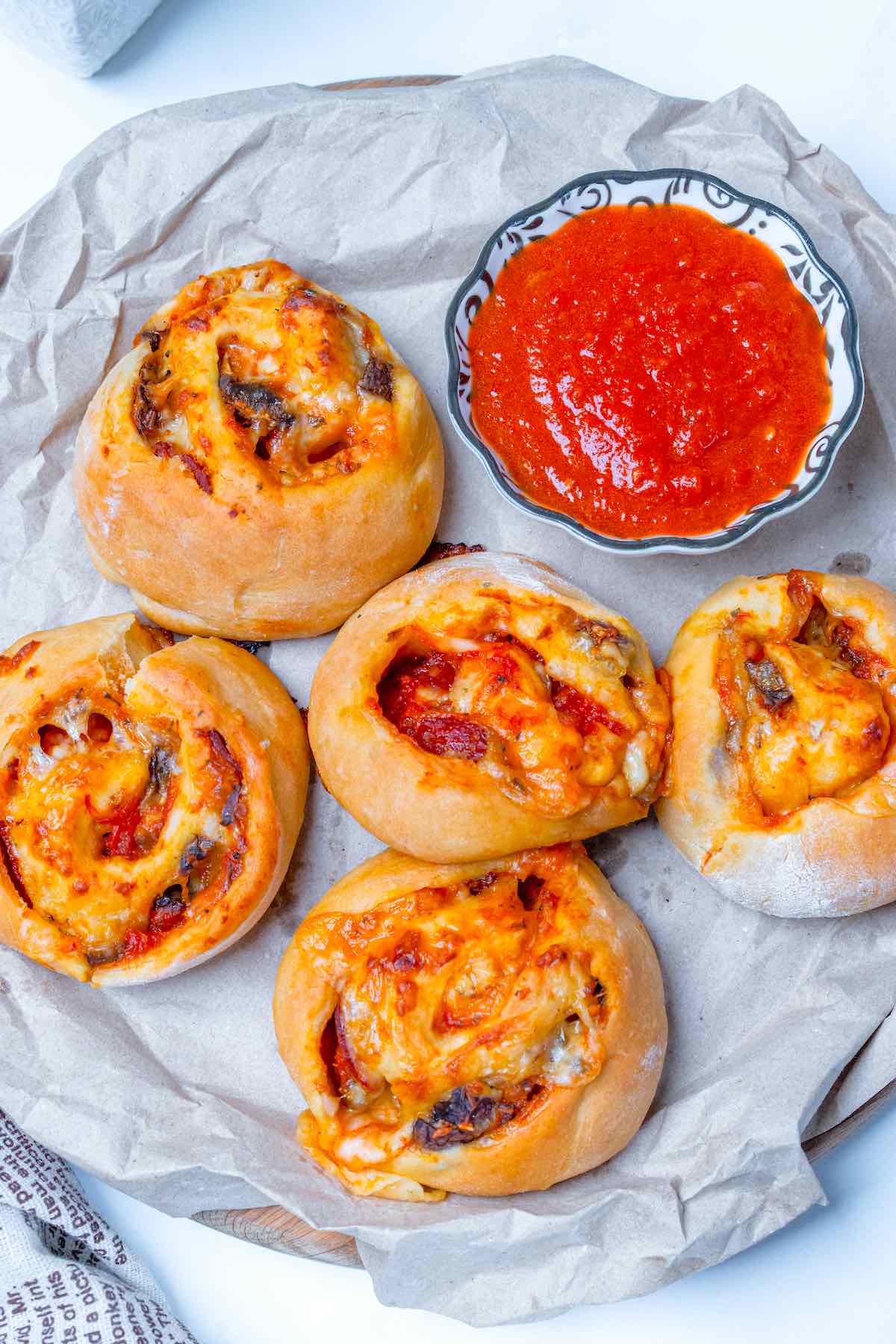 gluten-free pizza rolls.