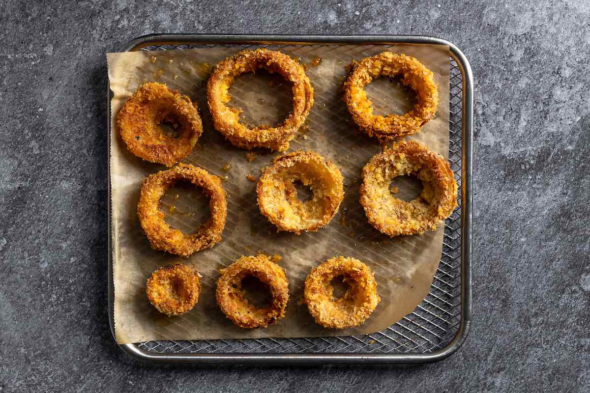 air fried onion rings.