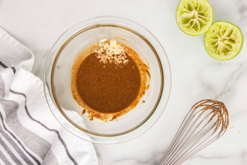 marinade ingredients in a bowl.