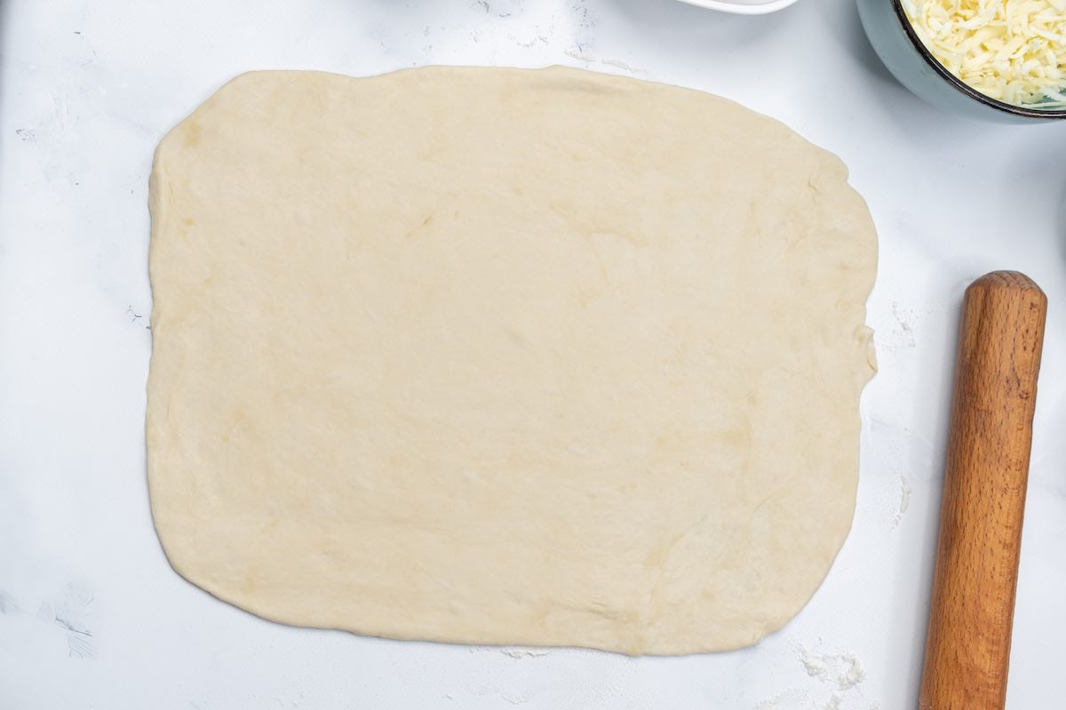 rolled out gluten free dough.