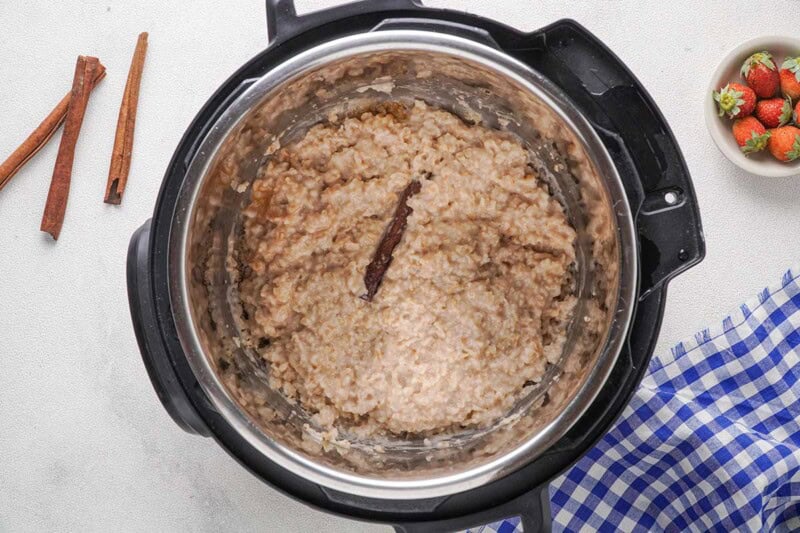 cooked oatmeal in an Instant Pot.