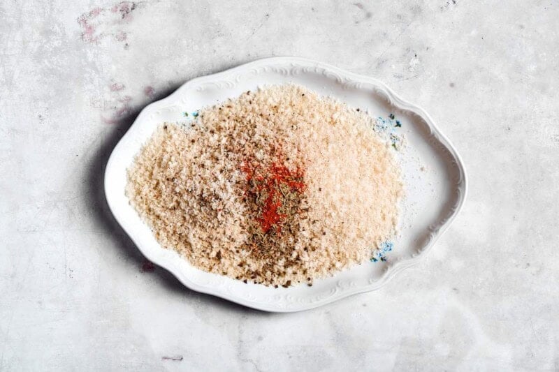 panko breading with seasonings in a bowl.